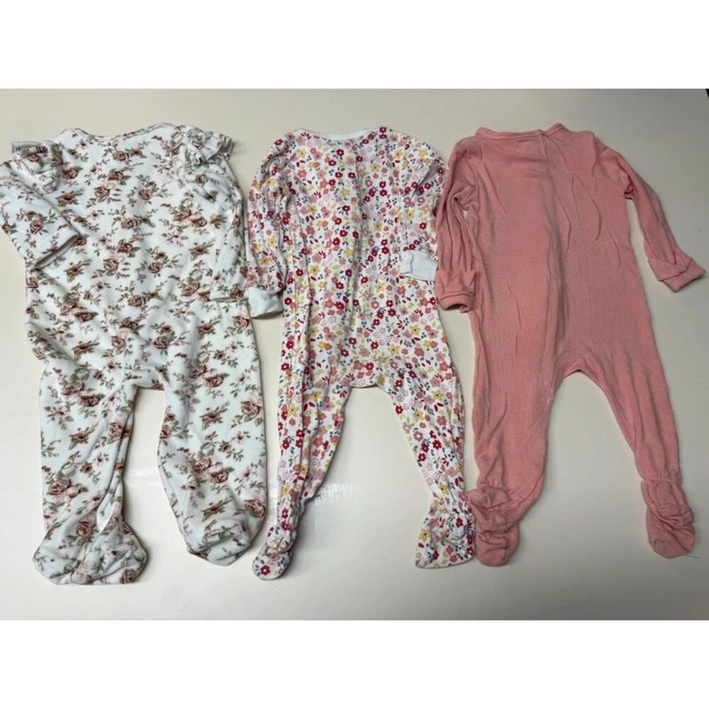 Baby Girl Sleeper Pajama Lot 6-9M 9M Carter's Cloud Island 5 Pieces - Picture 2 of 7